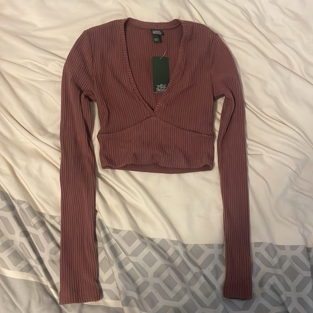 Purple/maroon crop top